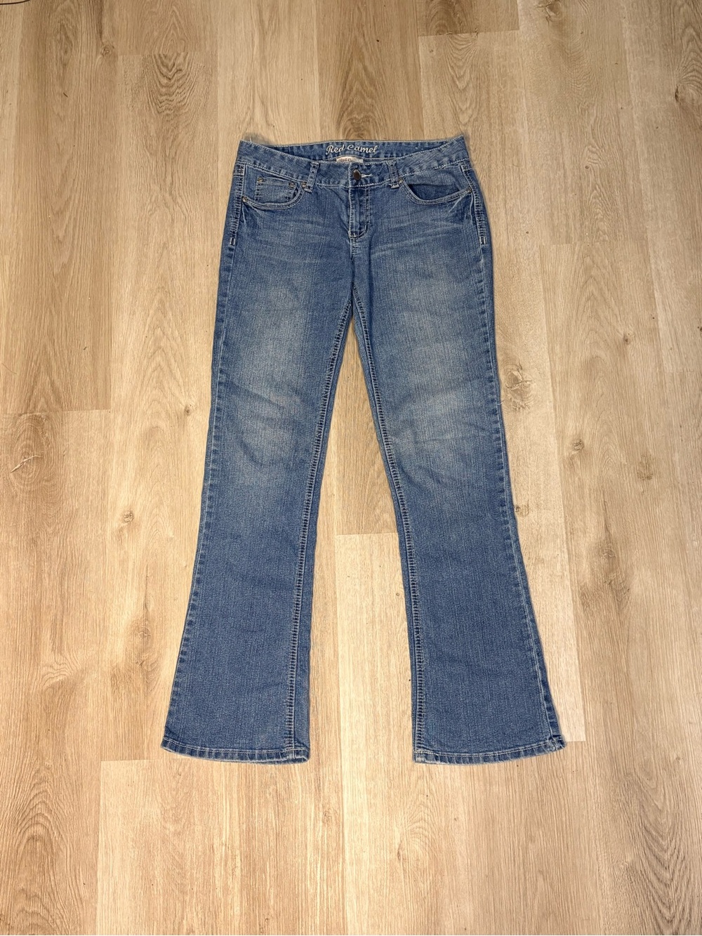 Red Camel Katie Mid Rise Y2K Bootcut Jeans Size 9 VTG Premium Denim Light Wash
